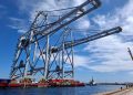 Miller y Cía, en la operativa de atraque del convoy de las macrogrúas STS de Boluda en Tenerife